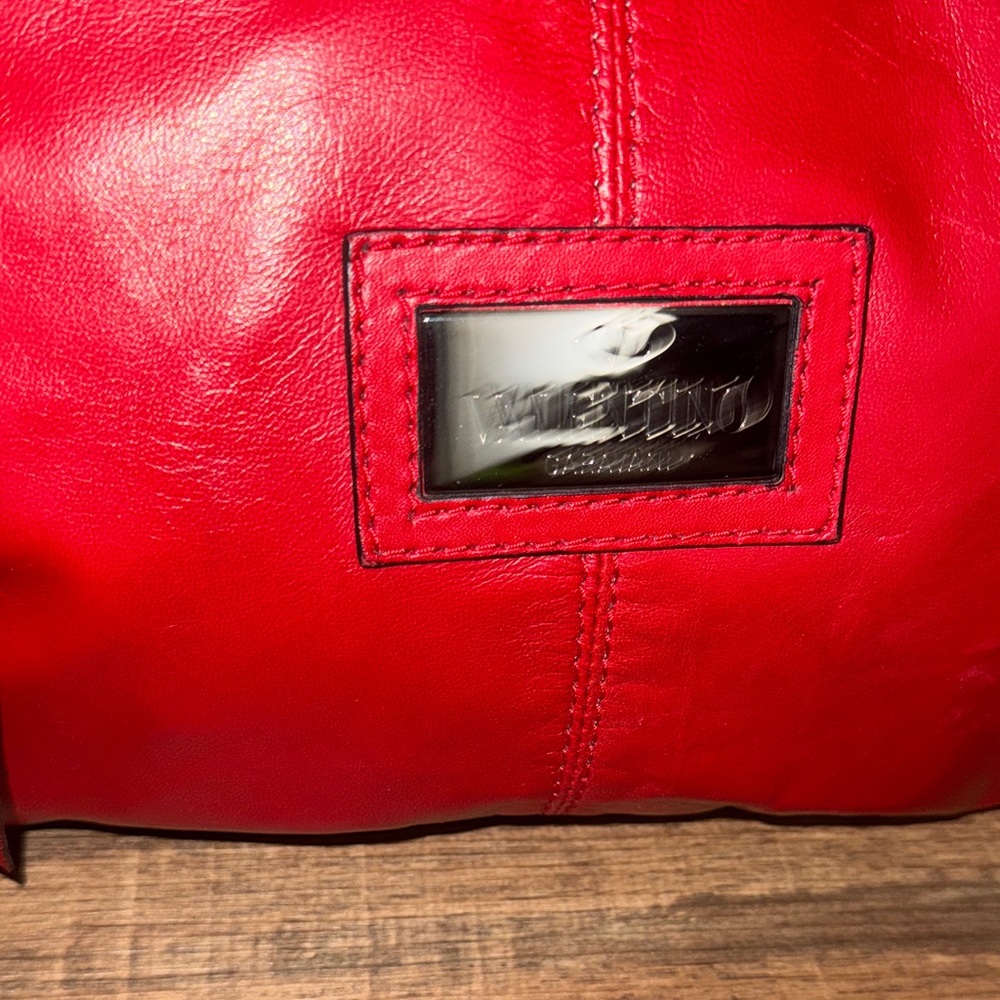 Valentino Garavani Red Ruffle Tote - Picture 3 of 7